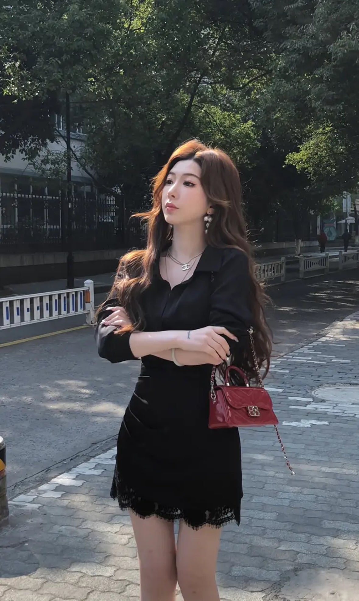 珀尔衬衫裙 法式高级感气质收腰系带衬衫裙 French Elegant Waist-Tie Shirt Dress