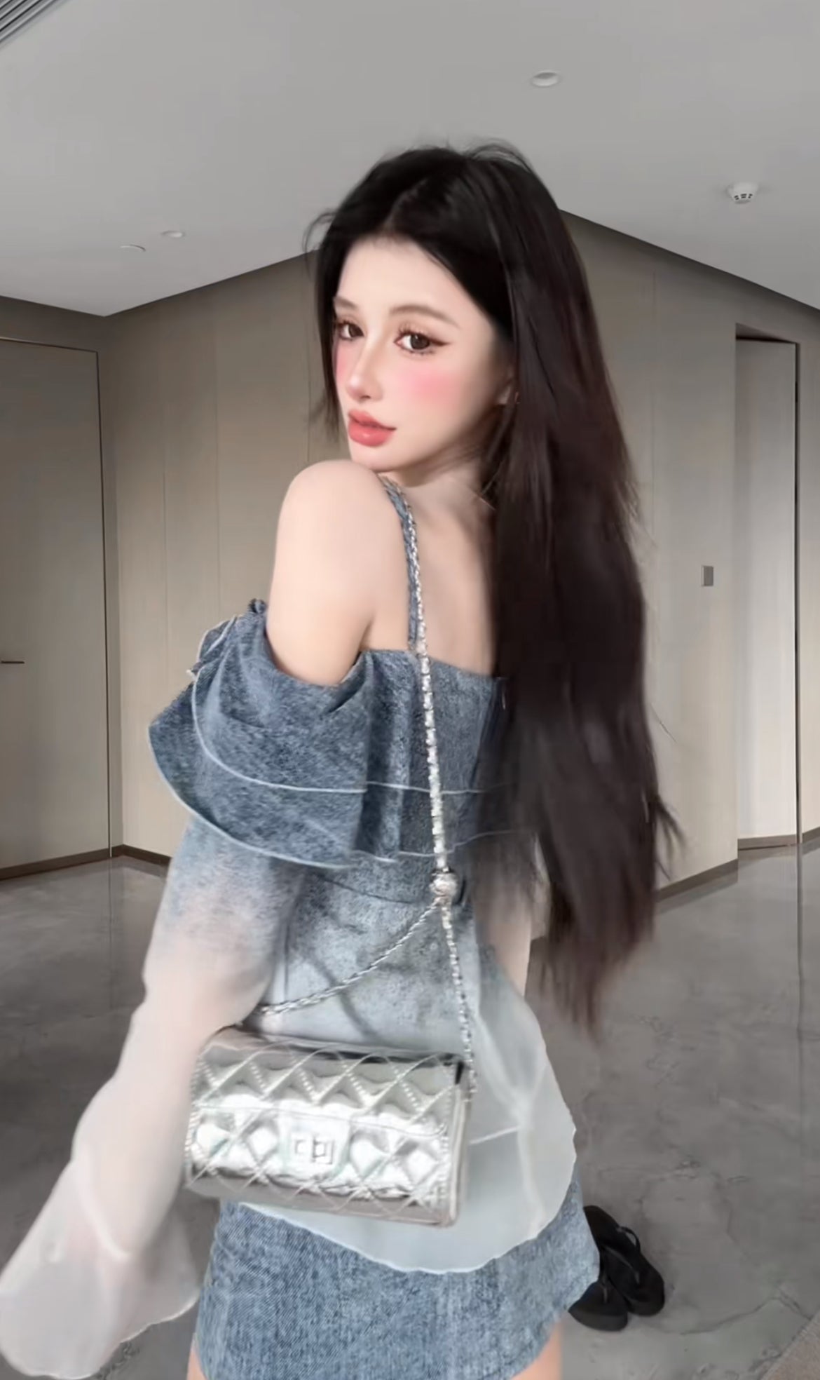 蓝调时刻 渐变吊带上衣➕半裙套装 Blue Hour Mood Gradient Top & Skirt Set