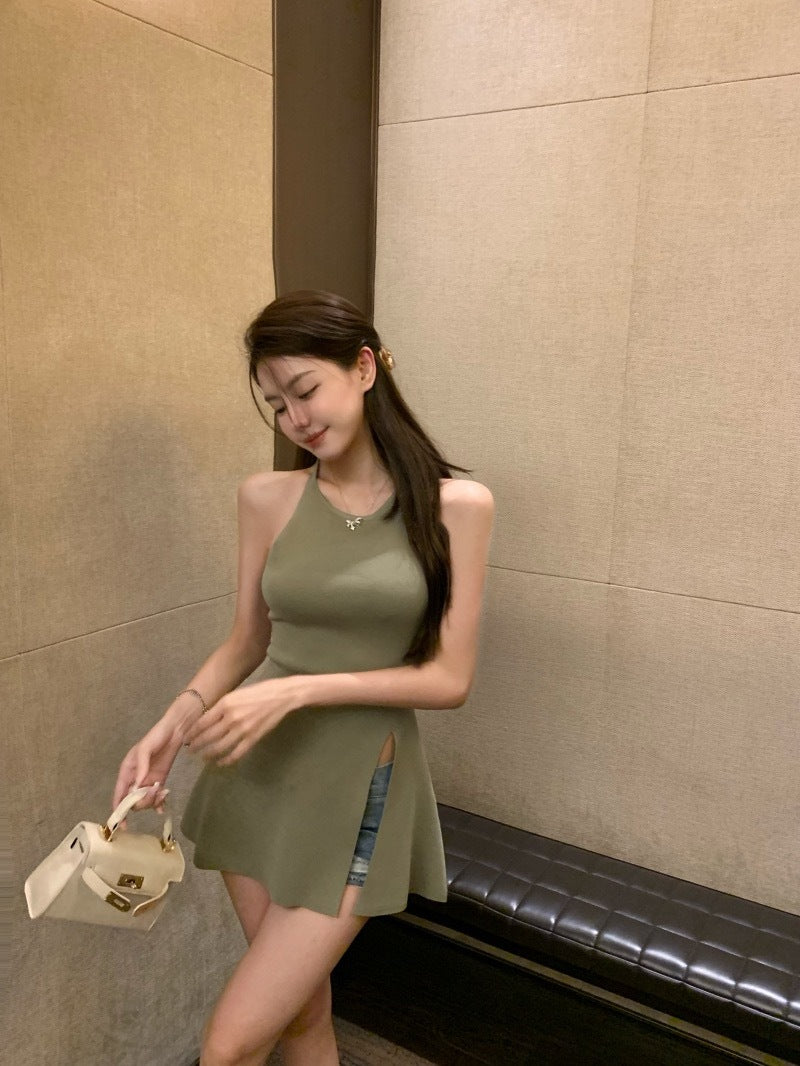 雅致织梦 - 夏季纯欲风针织吊带上衣Summer Pure Desire Knit Spaghetti Strap Top
