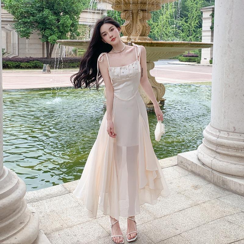 仙境之泪 - 气质绑带水钻网纱鱼尾裙 Enchanted Tears - Elegant Strappy Rhinestone Tulle Mermaid Gown