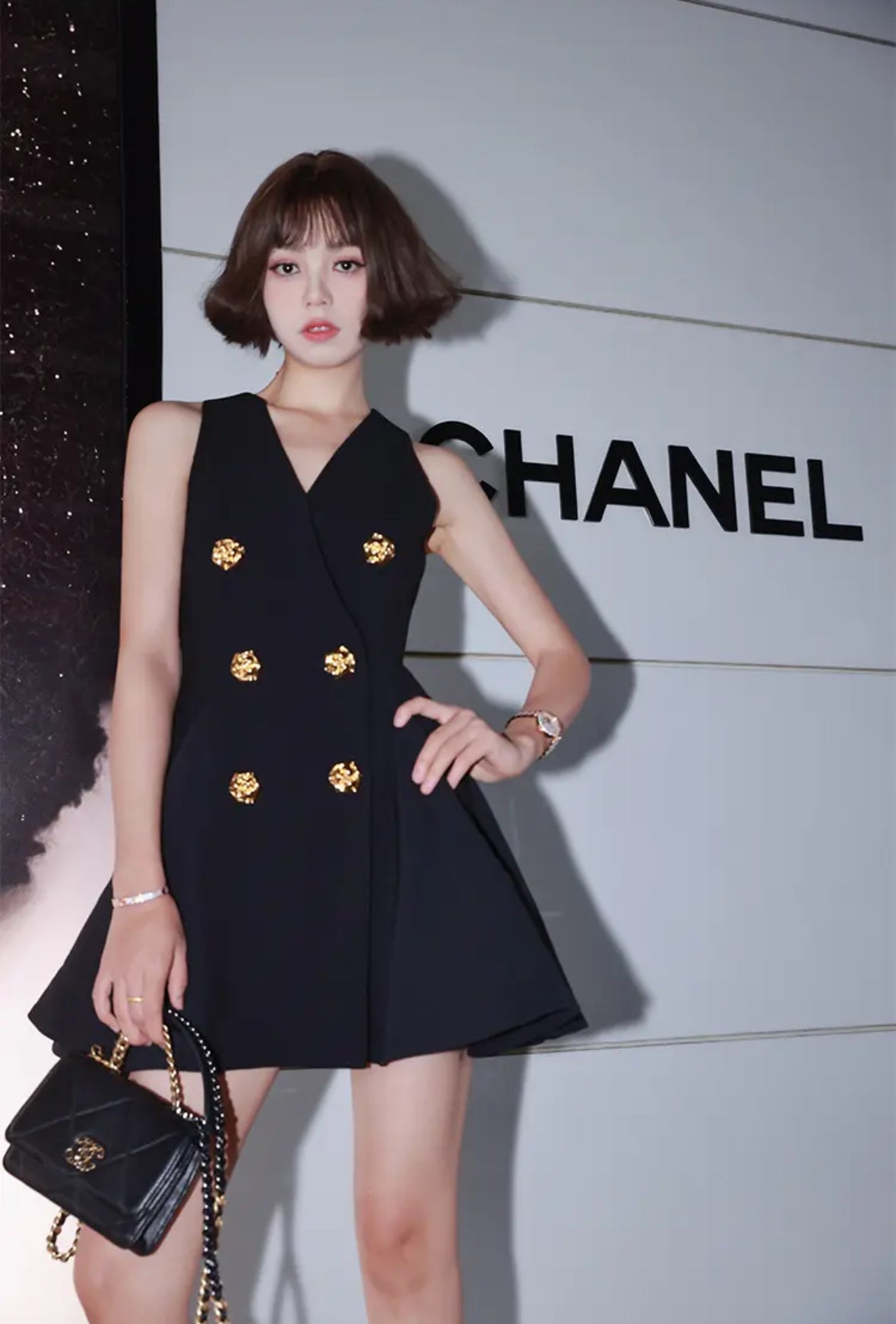 鎏金玫瑰 高级定制西装马甲收腰连衣裙 Haute Couture Suit Vest Waist-Tailored Dress