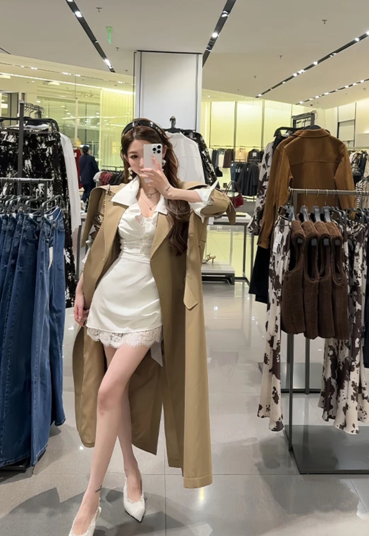 珀尔衬衫裙 法式高级感气质收腰系带衬衫裙 French Elegant Waist-Tie Shirt Dress