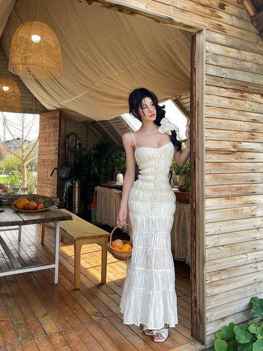 慵懒度假 法式度假风吊带连衣裙 French-Style Holiday Slip Dress