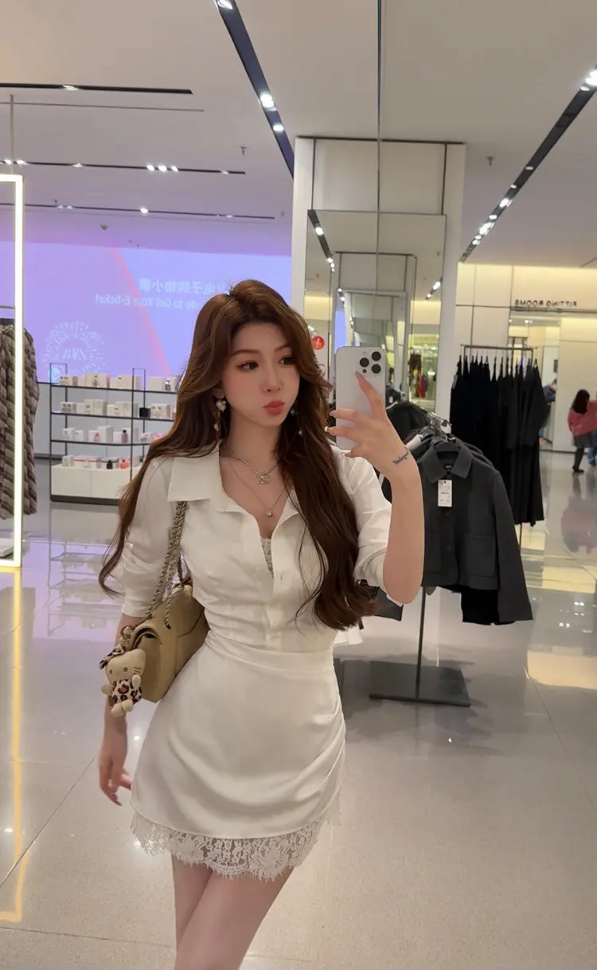 珀尔衬衫裙 法式高级感气质收腰系带衬衫裙 French Elegant Waist-Tie Shirt Dress