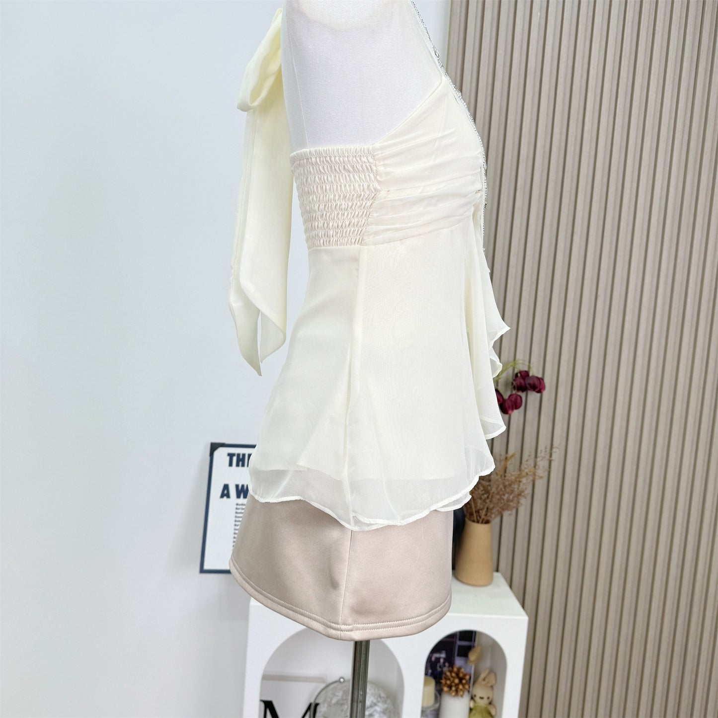 娇贵星河 性感收腰挂脖抹胸上衣 Sexy Halter Neck Corset Tube Top