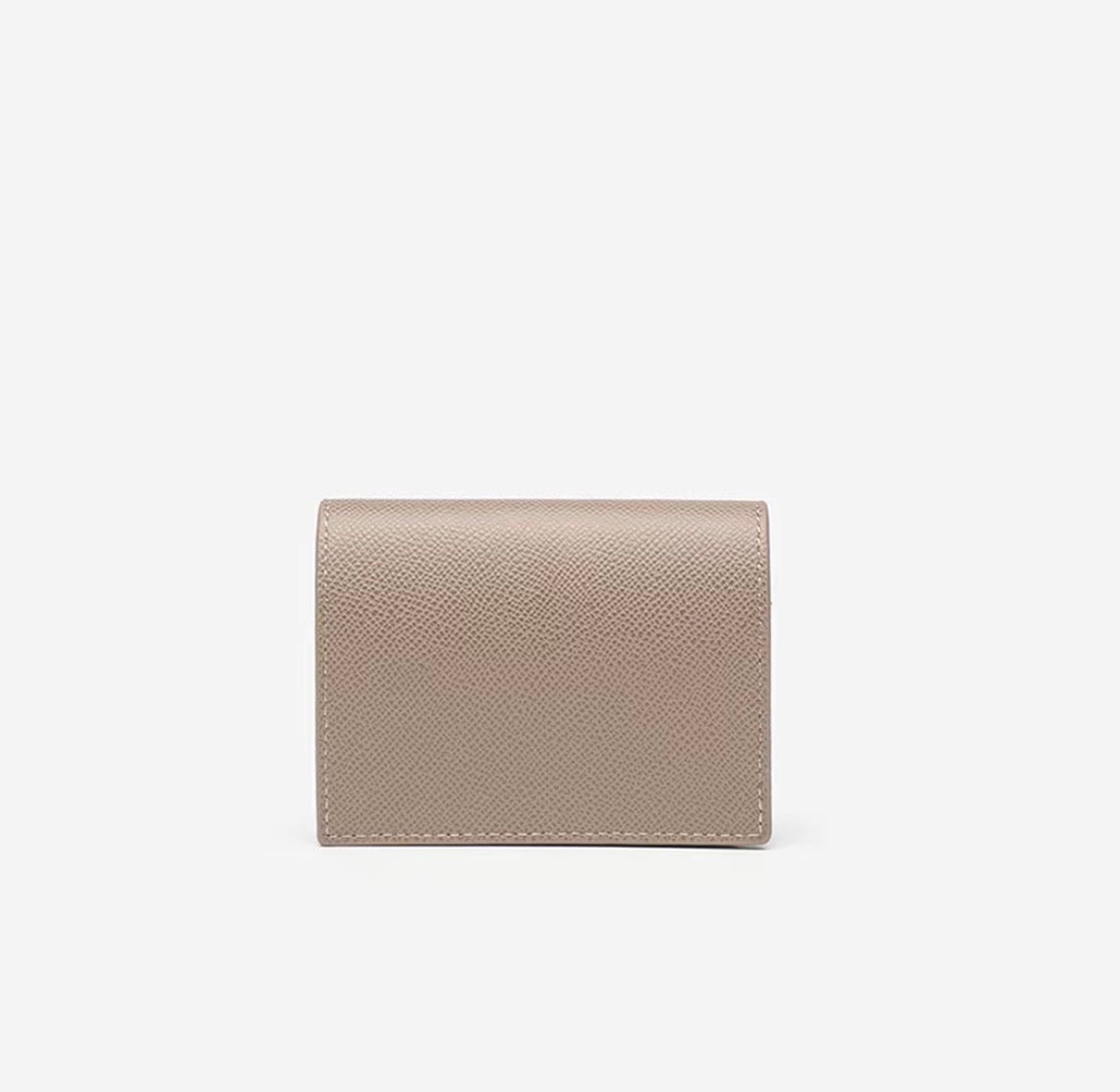 Iconic Duo Premium Lychee Grain Leather Card Holder — Grey