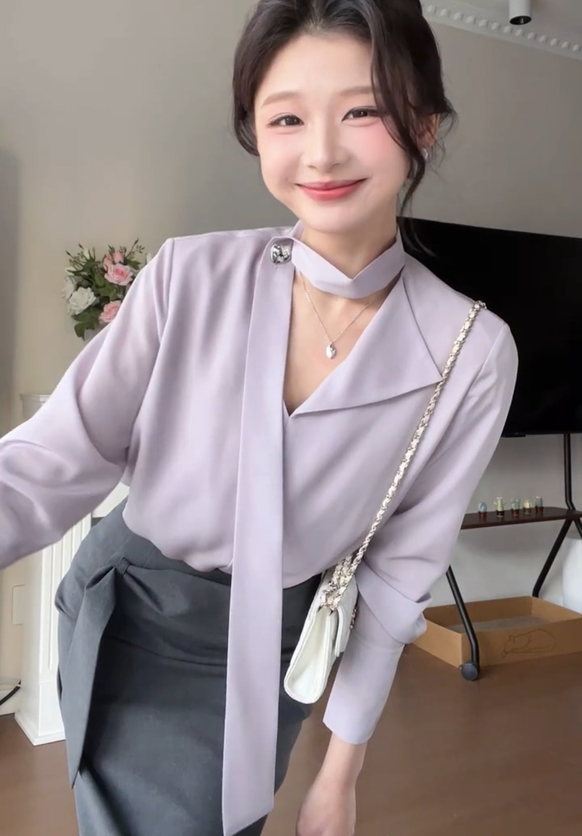 香芋啵啵 韩系小香职业套装 Taro Bobo Korean-Style Coco-Inspired Professional Outfit