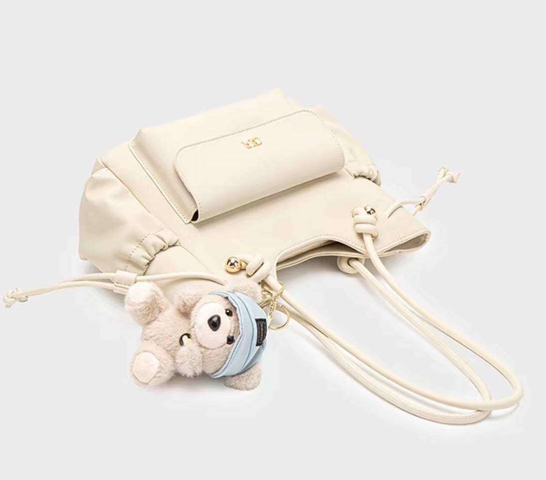 Cloud Milky White Youth Luxury Commuter Tote Bag