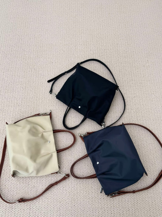 Nami Nylon Pleats Lightweight Small Daily Satchel - Large Size