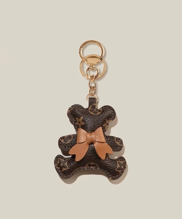 Signature Print Bow Teddy Charm - Plaid
