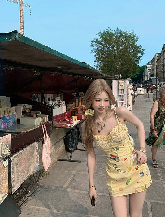 昭花奈莉 设计感碎花阳光连衣裙 Zhaohua Naily Designer Floral Sunshine Dress