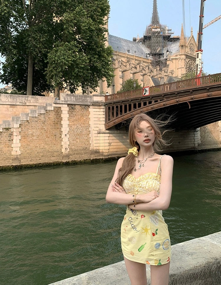 昭花奈莉 设计感碎花阳光连衣裙 Zhaohua Naily Designer Floral Sunshine Dress