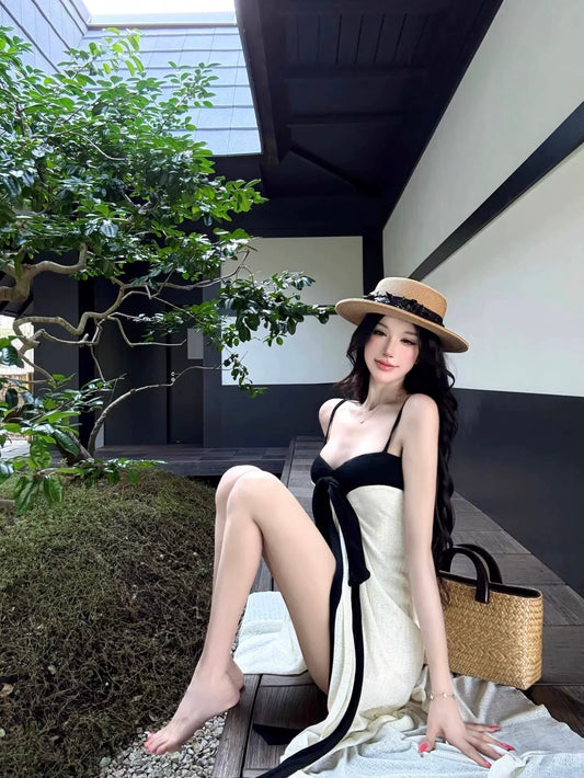 日和风铃 法式早春吊带修身连衣裙 Hiyori Wind Chime French Early Spring Slim-Fit Cami Dress