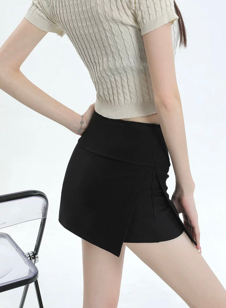 女高学姐 宽腰带防走光美式A字运动半裙 Senior High School Girl’s American-style A-line Sports Skirt