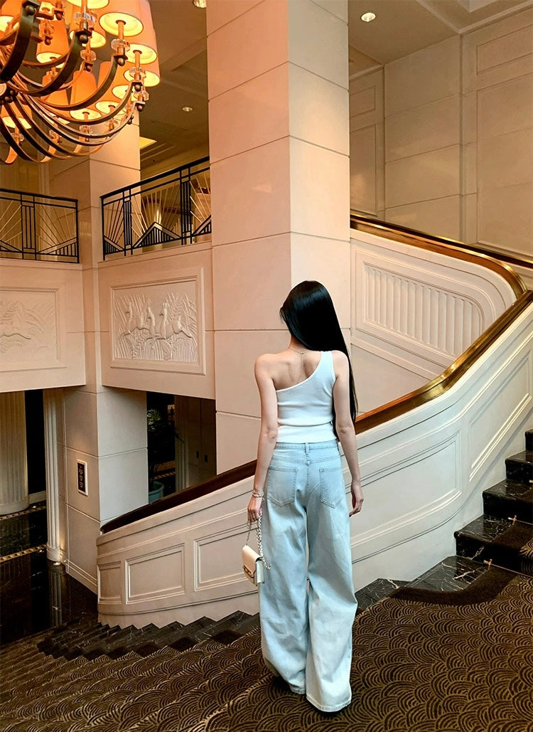 芭比蝴蝶 单肩短款上衣 Barbie Butterfly One-Shoulder Crop Top