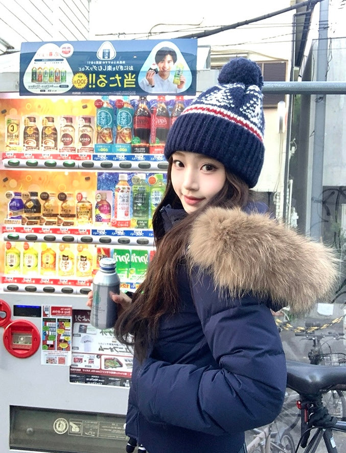 南区菲奥娜 秋冬脱卸帽毛领棉短款羽绒服 Nanqu Fiona Detachable Hood Faux Fur Collar Short Padded Down Jacket