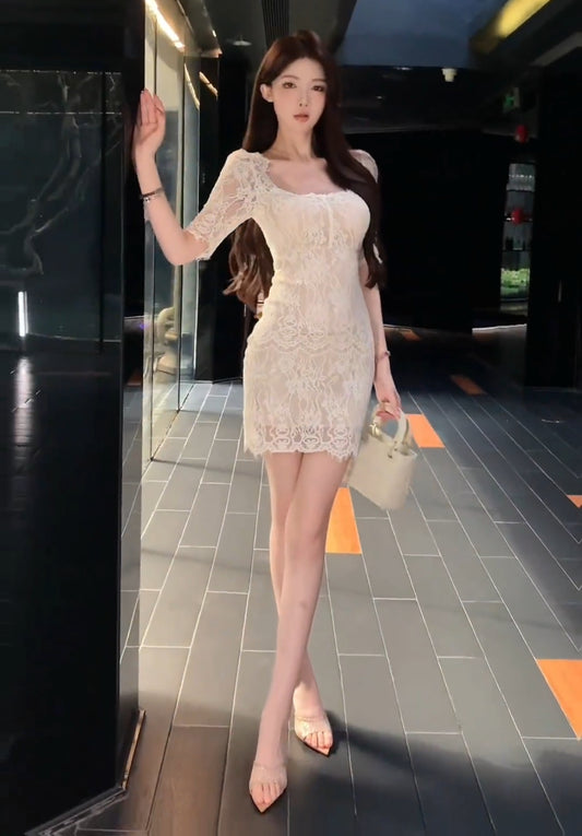 仙女社长 优雅蕾丝连衣裙 Fairy Boss – Elegant Lace Dress