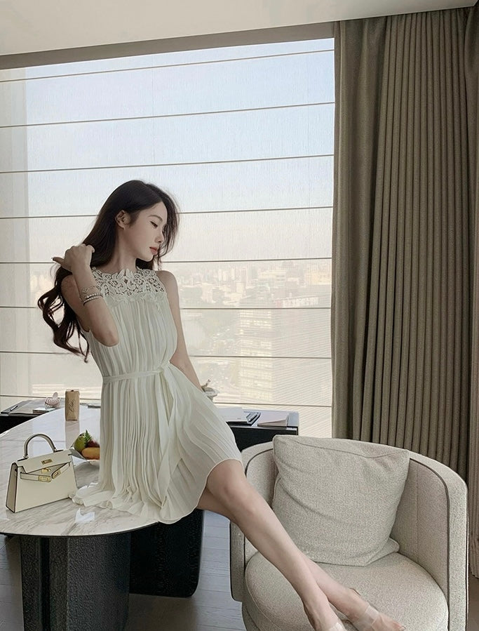 霜花凝梦 短款性感蕾丝连衣裙 Frosted Blossom Dream Short Sexy Lace Dress