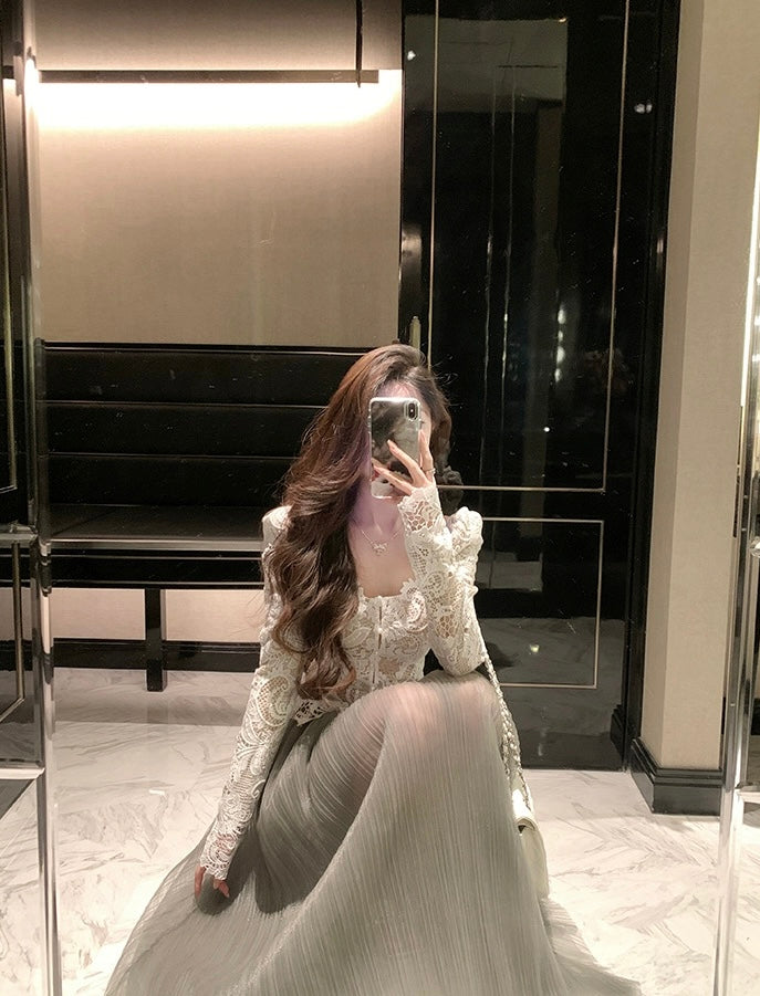 月林纪事 性感蕾丝上衣半裙套装 Yuelin Chronicle: Sexy Lace Top and Skirt Set