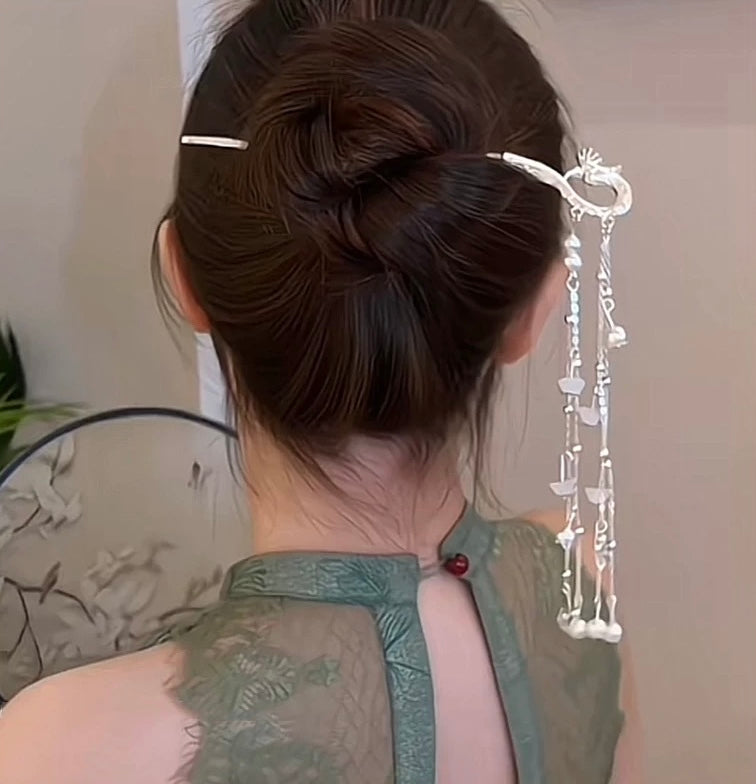 Last Kiss古风新中式步摇簪子旗袍发饰 Ancient Style Tassel Hairpin