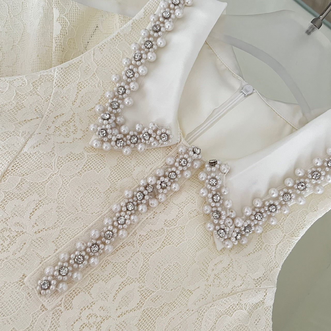 星夜私语 重工珍珠短裙无袖连衣裙 Starlit Whisper Heavily Embellished Pearl Mini Sleeveless Dress