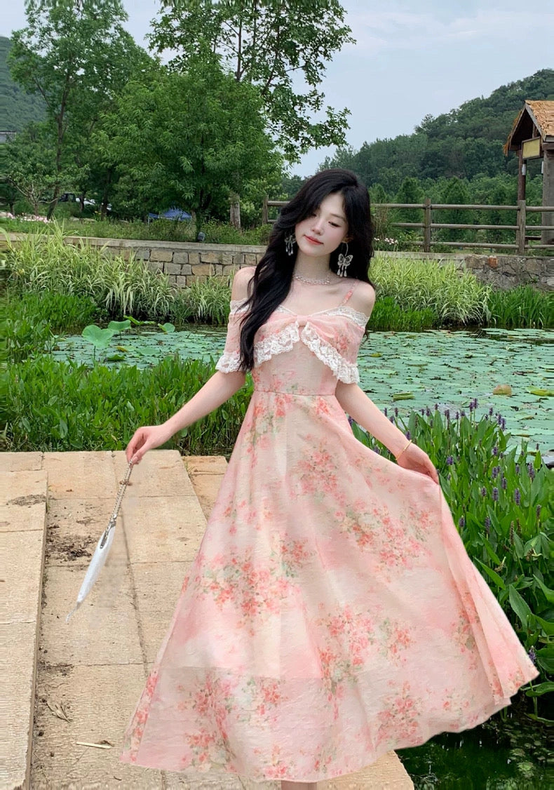 晨曦沁芳 气质浪漫碎花连衣裙 Morning Dew Floral Dress – Elegant & Romantic Style