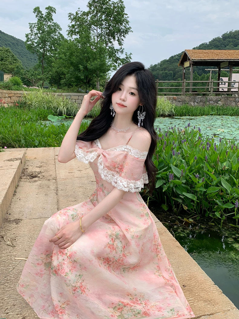 晨曦沁芳 气质浪漫碎花连衣裙 Morning Dew Floral Dress – Elegant & Romantic Style