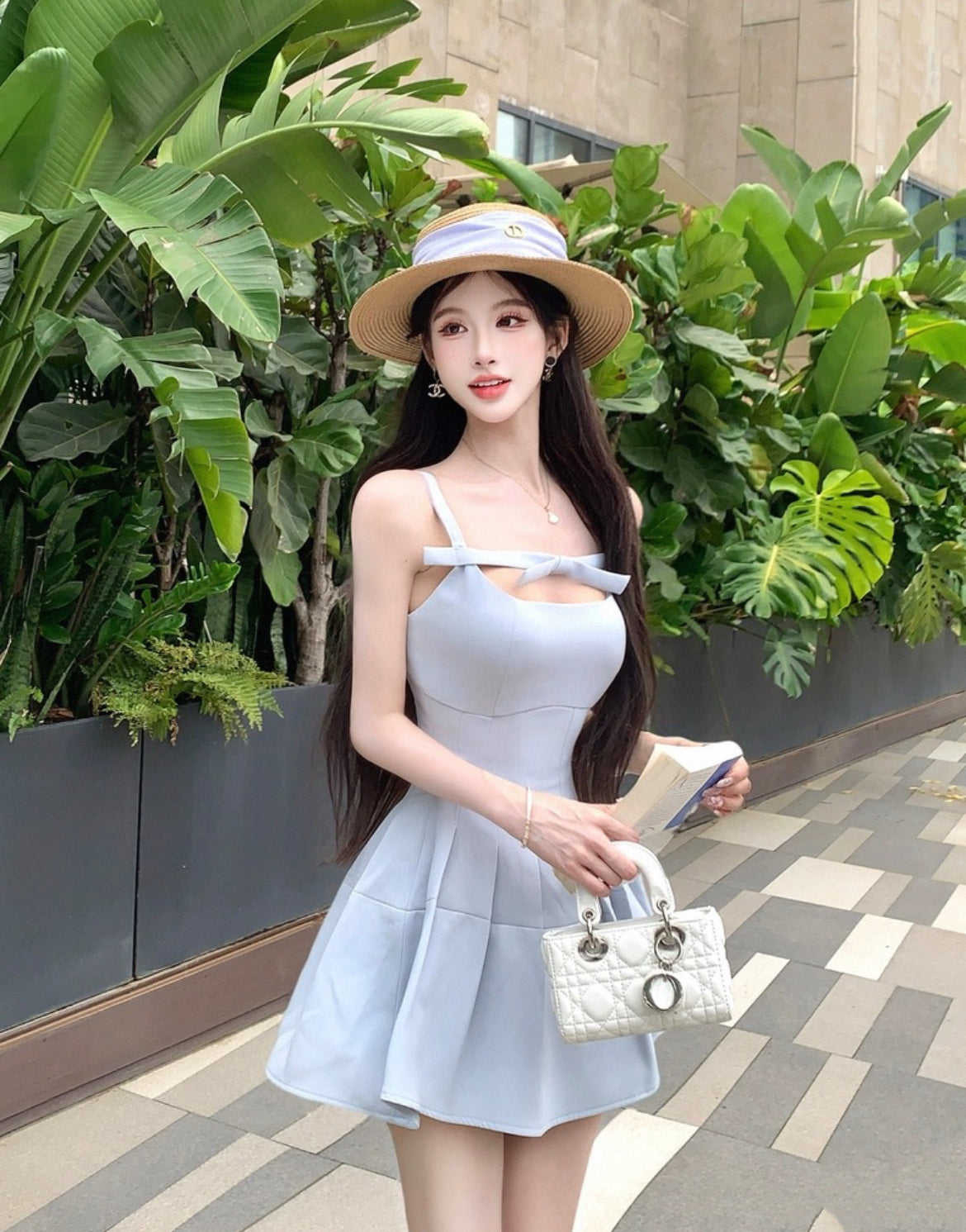 精品美人 法式性感a字裙收腰连衣裙 Elegant Beauty French-Style Sexy A-Line Waist-Cinching Dress