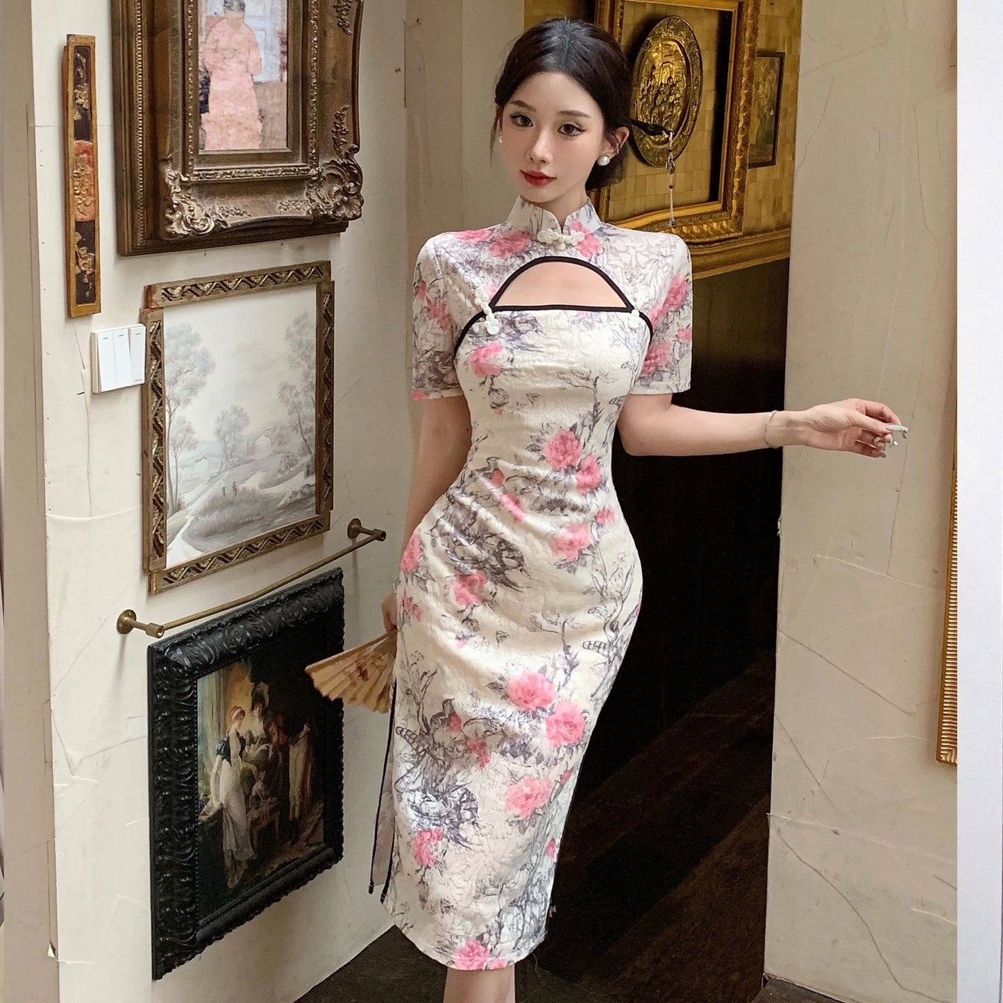 繁花似锦 新中式年轻款改良旗袍 Blooming Splendor New Chinese-Style Modern Modified Qipao