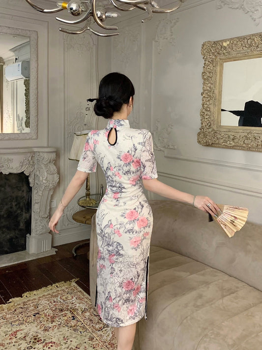 繁花似锦 新中式年轻款改良旗袍 Blooming Splendor New Chinese-Style Modern Modified Qipao