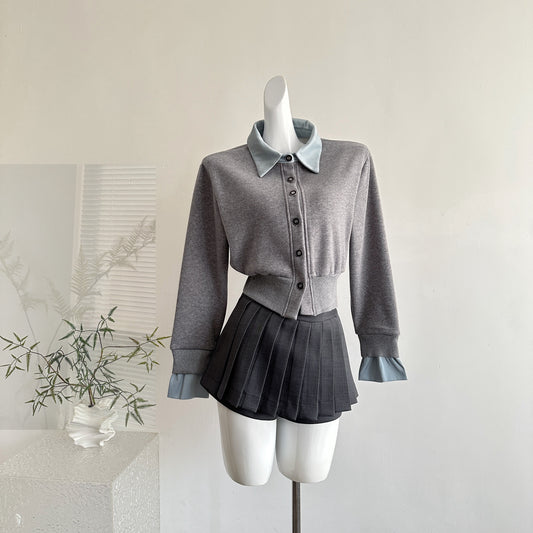 女神降临 学院风纯色短款半身裙套装 Goddess Arrival Academy-Style Solid Color Short Skirt Set
