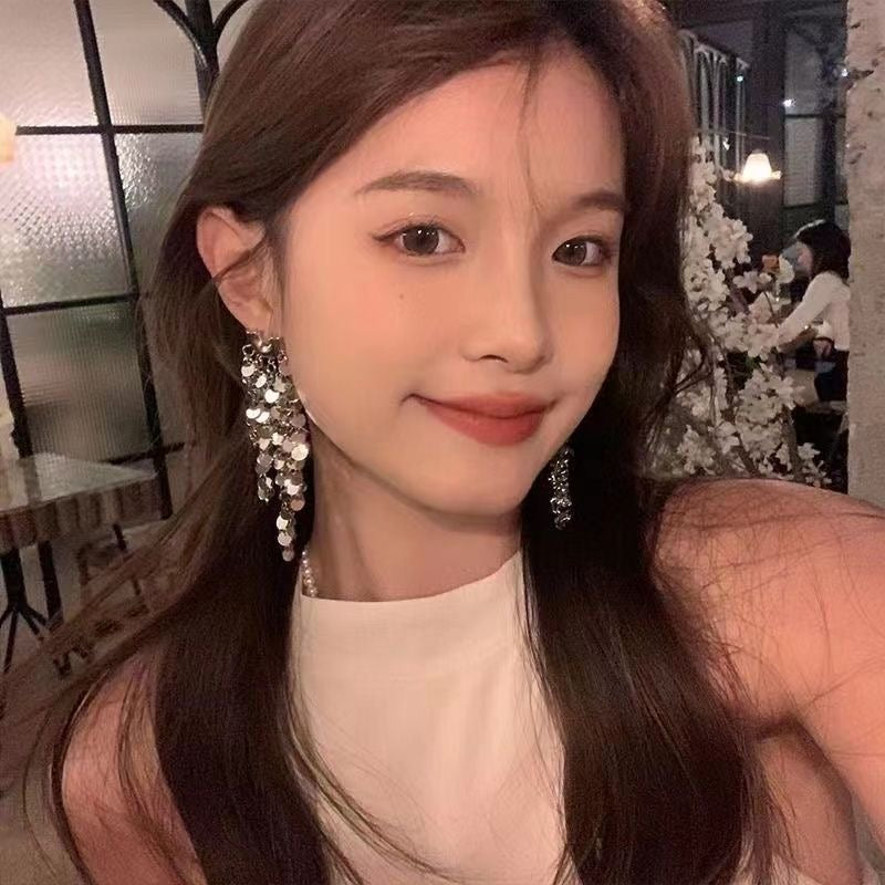 想你时风起 耳环亮片流苏耳环 When the Wind Rises with Thoughts of You – Sequin Tassel Earrings