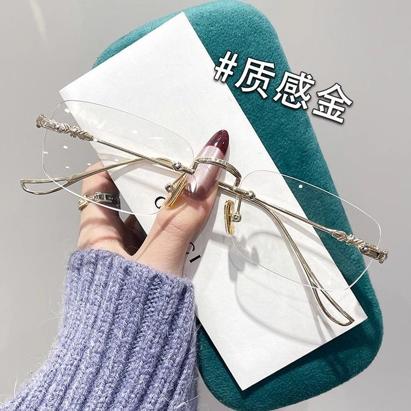 御姐无度 金丝无边框眼镜 An irresistible mature woman with rimless gold frame glasses