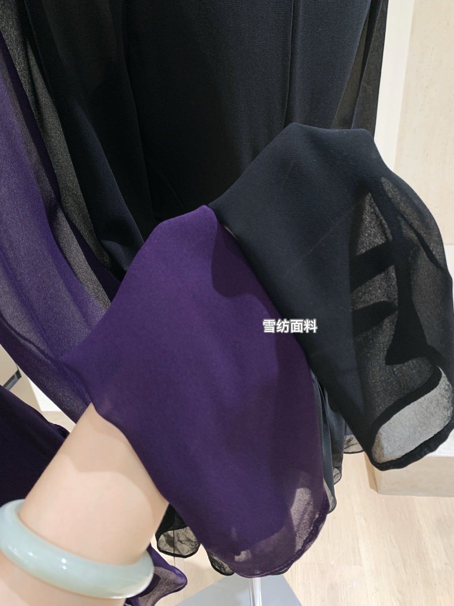 无法抗拒的紫 气质长袖短款连衣裙 Irresistible Purple Elegant Long-Sleeve Mini Dress