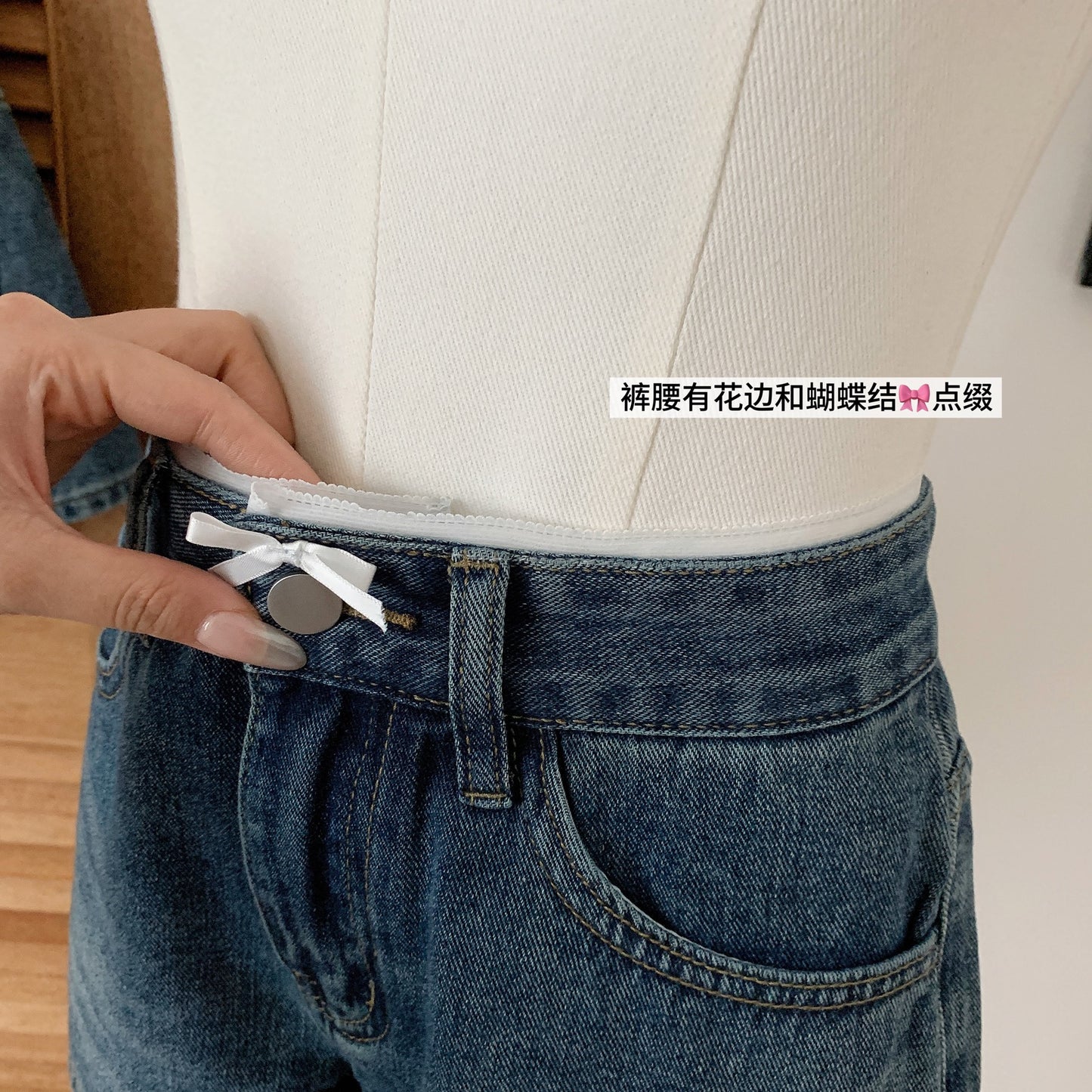 少女的独白 复古显瘦中高腰牛仔短裤 Girl’s Monologue Vintage Slim-Fit Mid-High Waist Denim Shorts