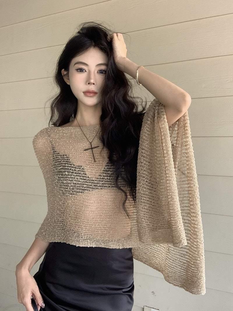 金色诱惑 一片式多种穿法披肩上衣 Golden Temptation One-Piece Convertible Wrap Top