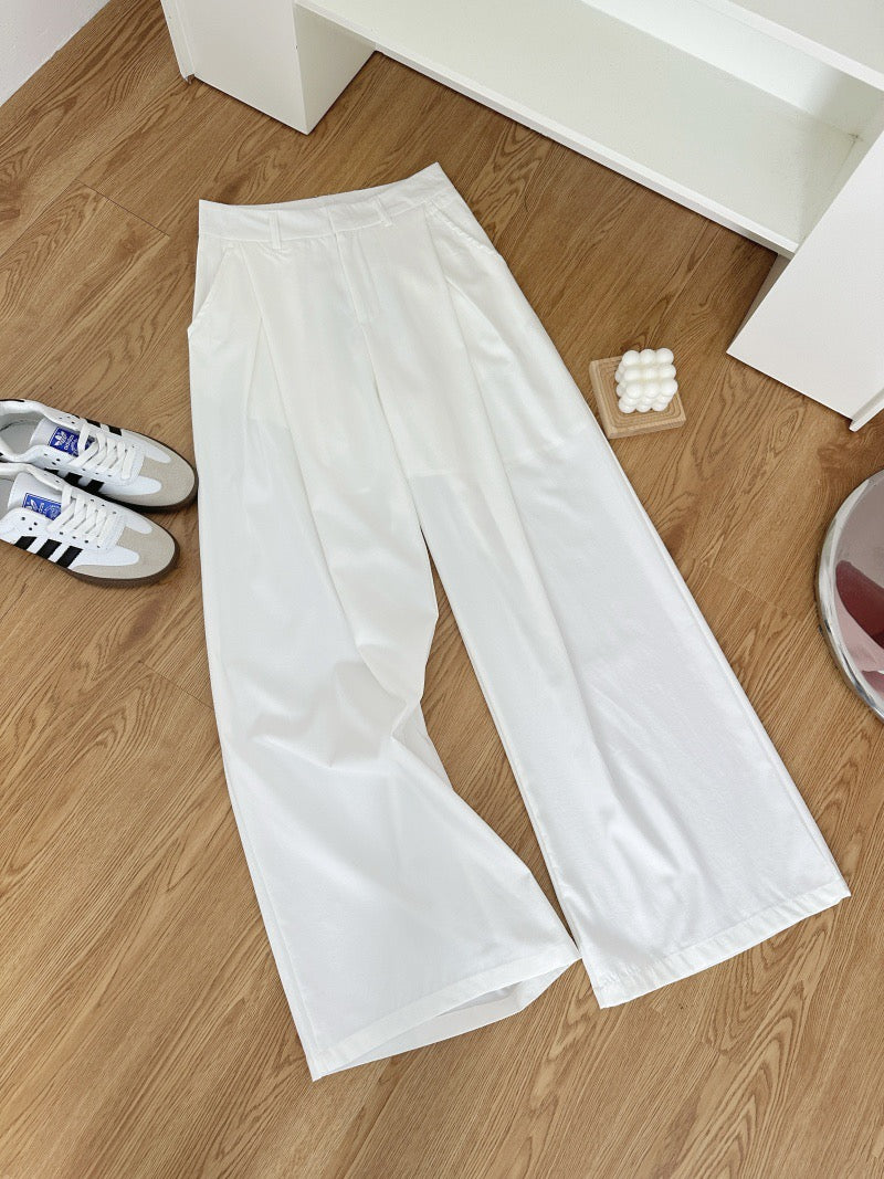 轻轻悠 休闲裤舒适垂感阔腿裤 Qingqingyou Relaxed Drape Wide-Leg Lounge Pants