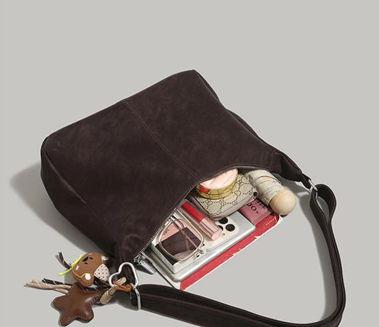 Plumette Bag - Everyday Vintage Suede Carryall Tote