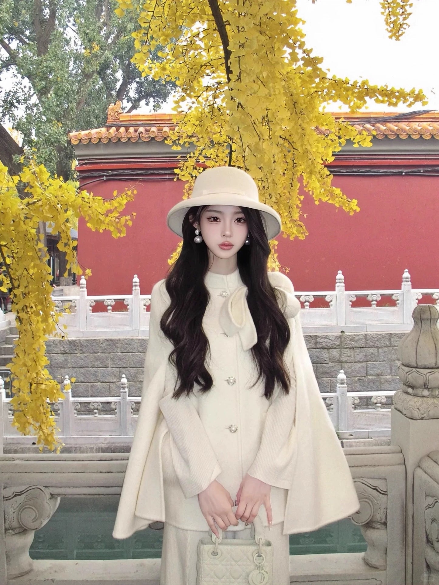 千金斗篷 定制狐狸毛口袋羊毛外套 Heiress Cloak Custom Fox Fur Pocket Wool Coat