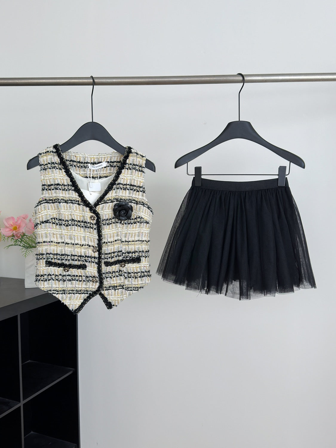 芬芳花园 千金感粗花呢小香半裙套装 Fragrant Garden Elegant Tweed Chanel-Style Skirt Set