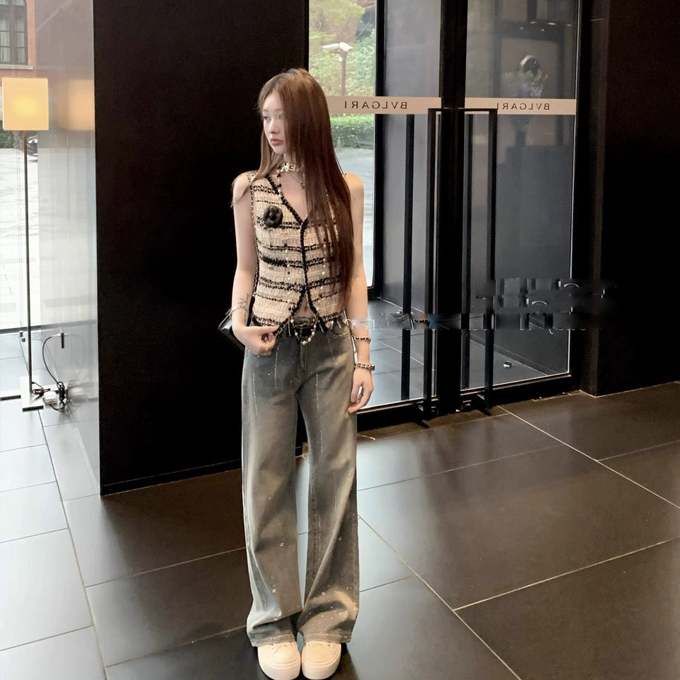 芬芳花园 千金感粗花呢小香半裙套装 Fragrant Garden Elegant Tweed Chanel-Style Skirt Set