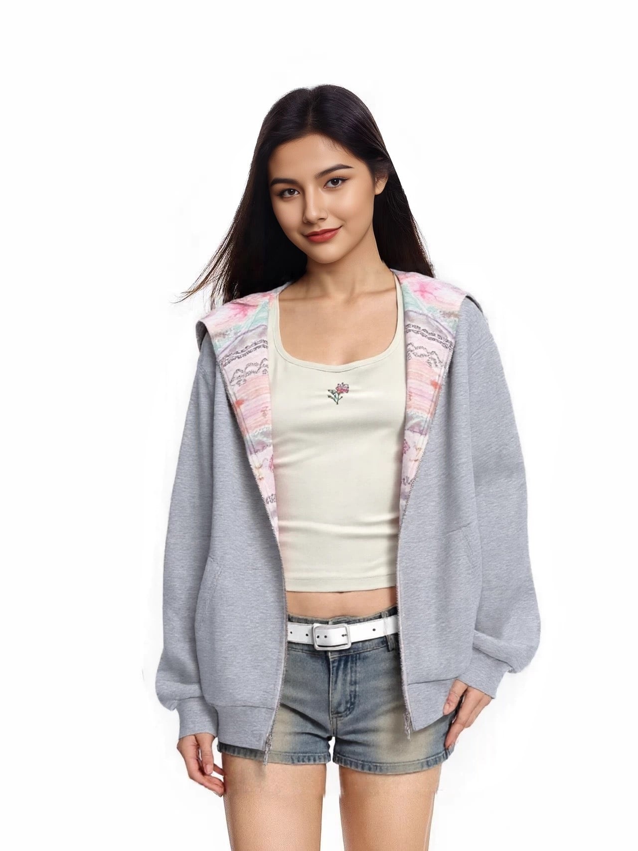 田曦薇同款 秋冬卫衣外套甜美休闲夹克 Tian Xiwei Inspired Autmn Winter Sweet & Casual Hoodie Jacket