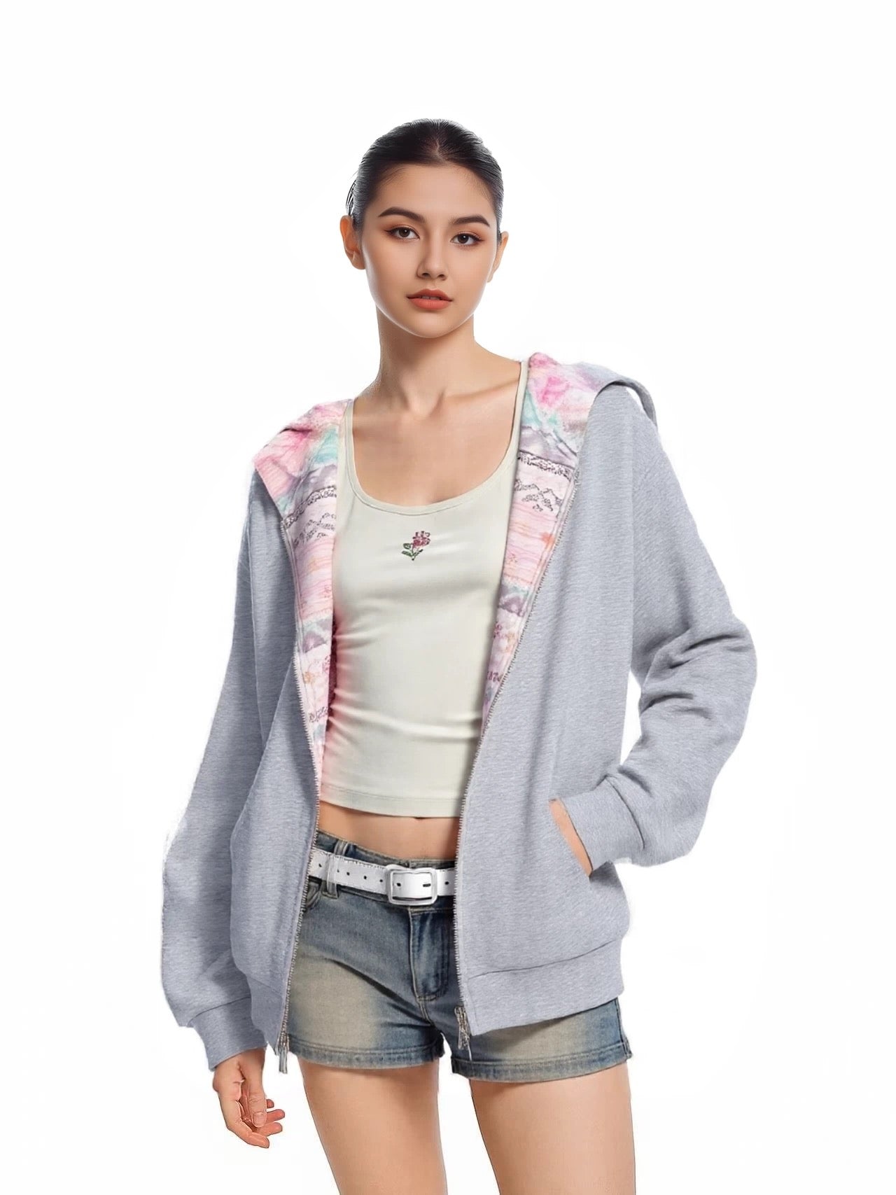田曦薇同款 秋冬卫衣外套甜美休闲夹克 Tian Xiwei Inspired Autmn Winter Sweet & Casual Hoodie Jacket