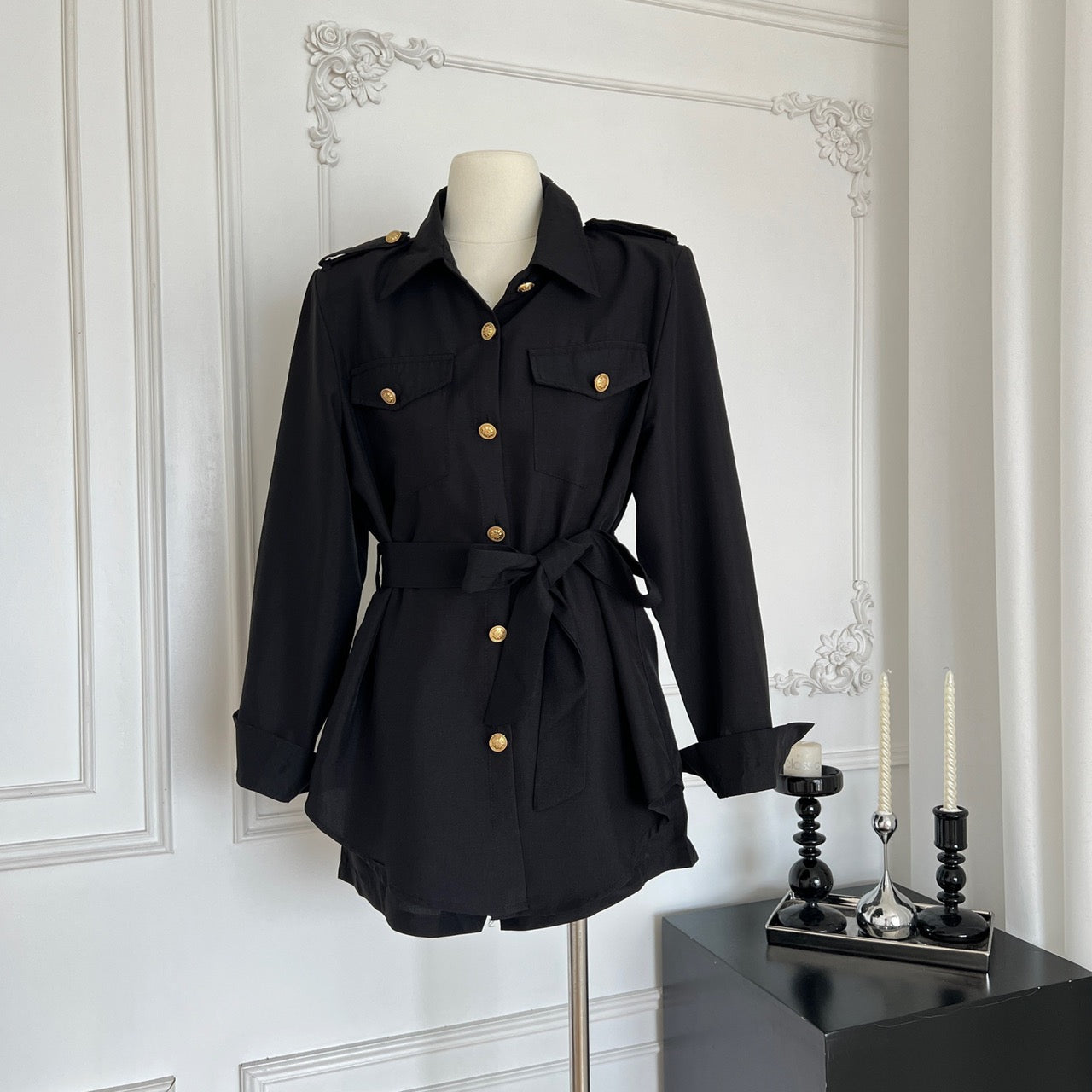 氧气贵女 老钱风设计感长袖衬衫套装 Fresh and Elegant Old Money Style Long-Sleeve Shirt Set