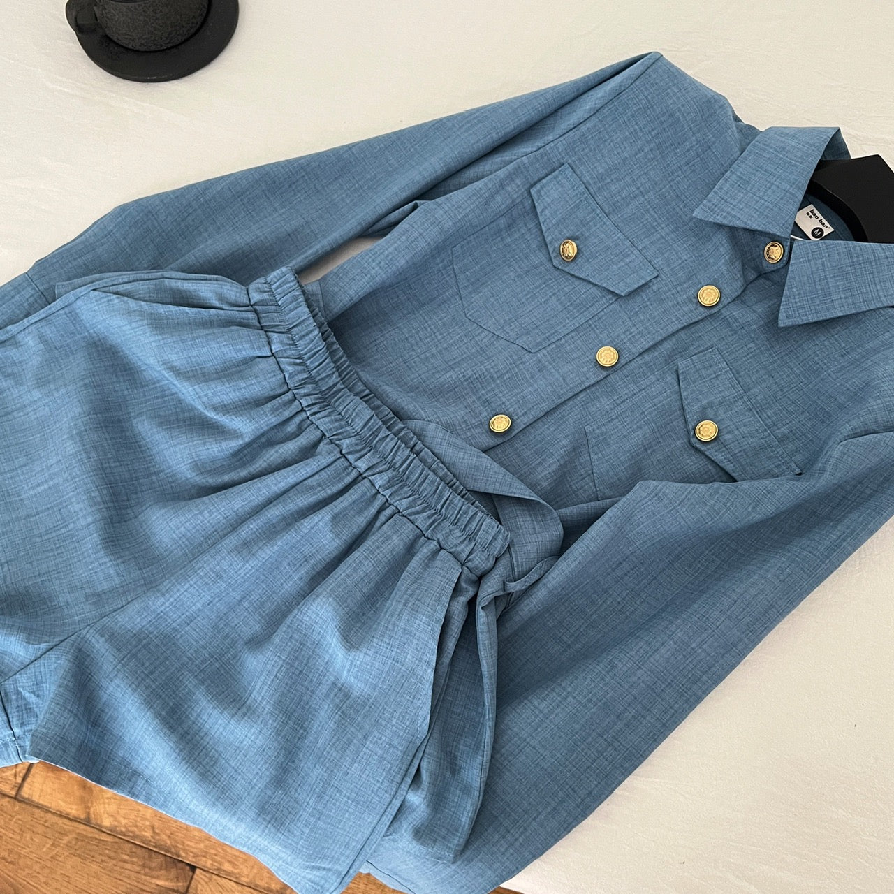 氧气贵女 老钱风设计感长袖衬衫套装 Fresh and Elegant Old Money Style Long-Sleeve Shirt Set