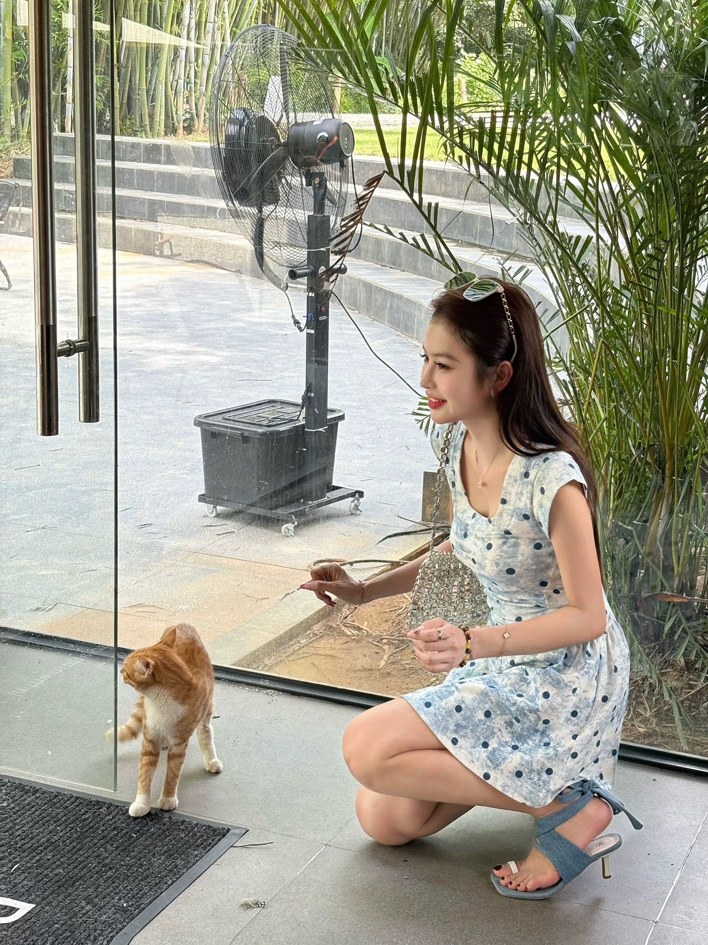 美娜气质 波点韩系甜美减龄连衣裙 Mina-Style Polka Dot Korean Sweet & Youthful Dress