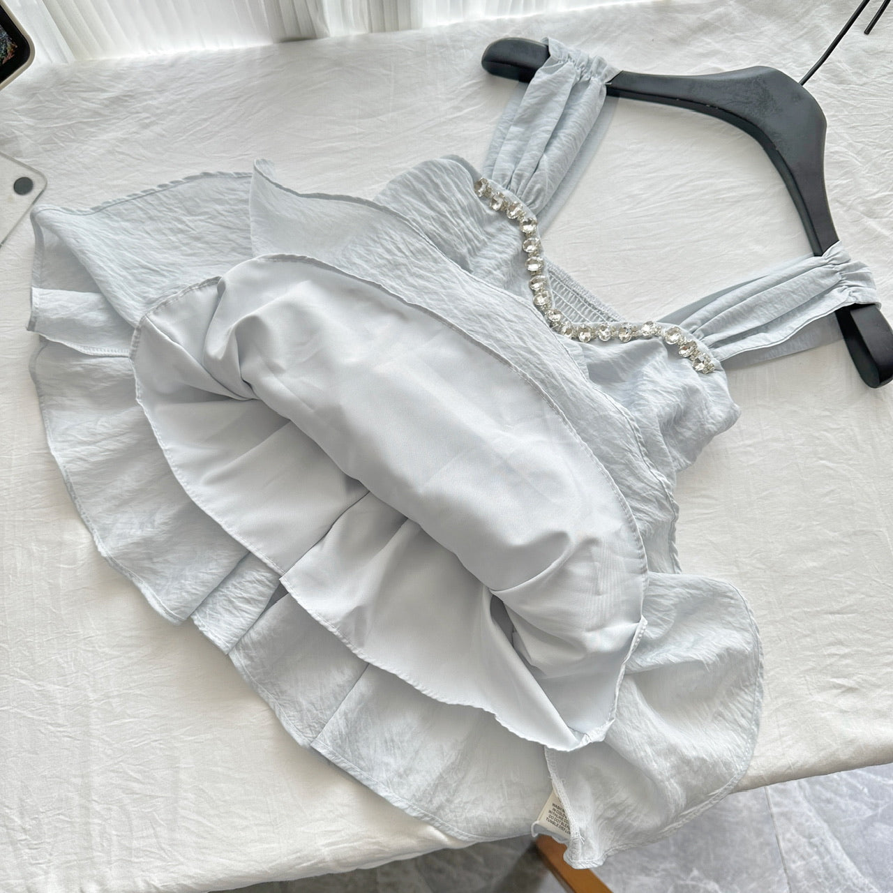 星河派对 气质雪纺镶钻上衣 Galaxy Party Elegant Chiffon Rhinestone Blouse