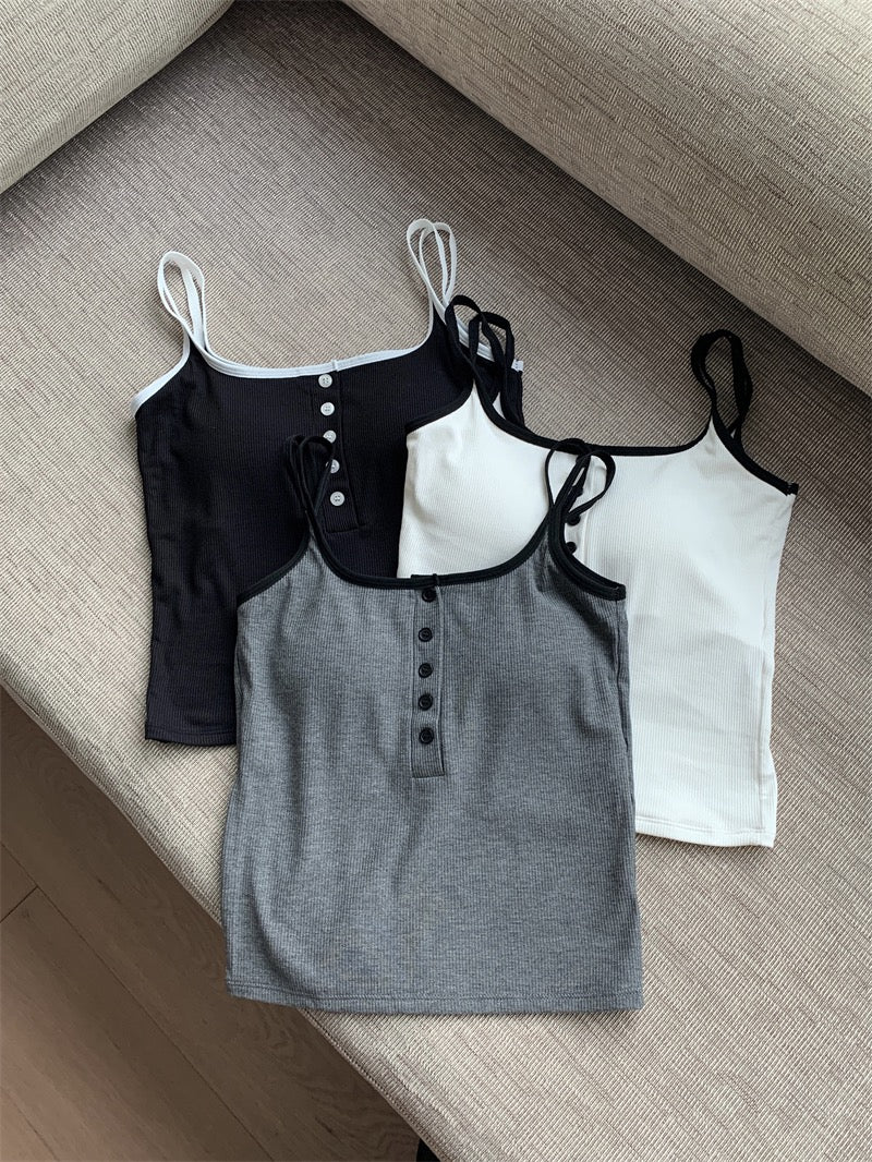 心愿清单 修身百搭双肩带背心上衣 Wishlist Slim Fit Versatile Double-Strap Tank Top