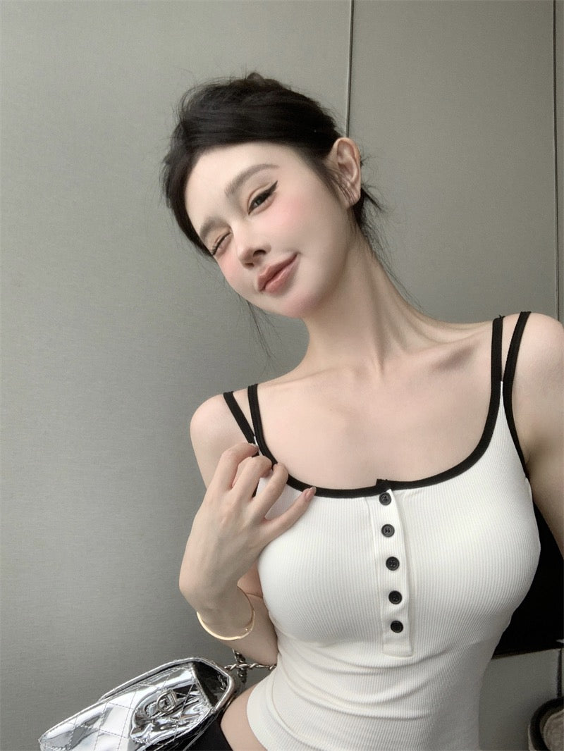 心愿清单 修身百搭双肩带背心上衣 Wishlist Slim Fit Versatile Double-Strap Tank Top