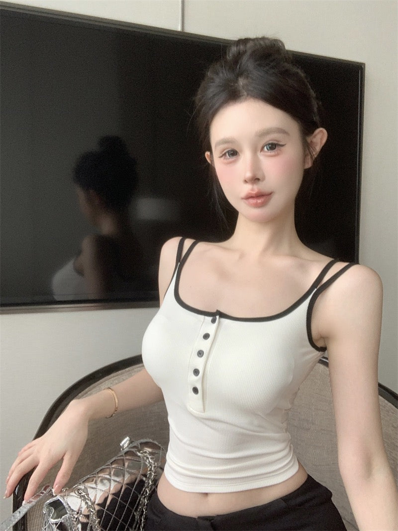 心愿清单 修身百搭双肩带背心上衣 Wishlist Slim Fit Versatile Double-Strap Tank Top